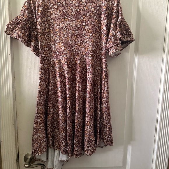 MIA JOY joyfolie Girls brown floral formal dress stretchy NWT - Picture 4 of 8